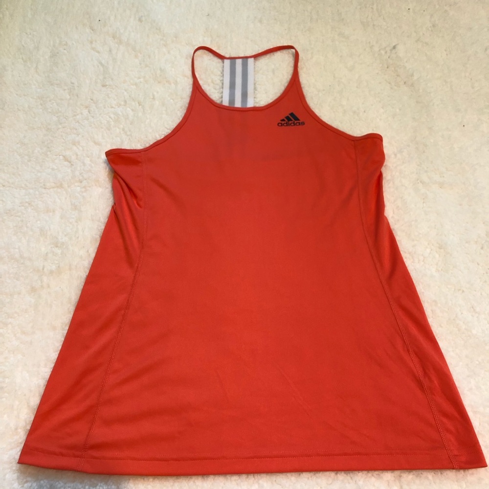 Orange adidas tank top